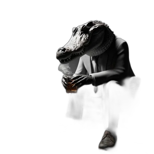 dragon, creature, mask, jacket transparent PNG cut-out