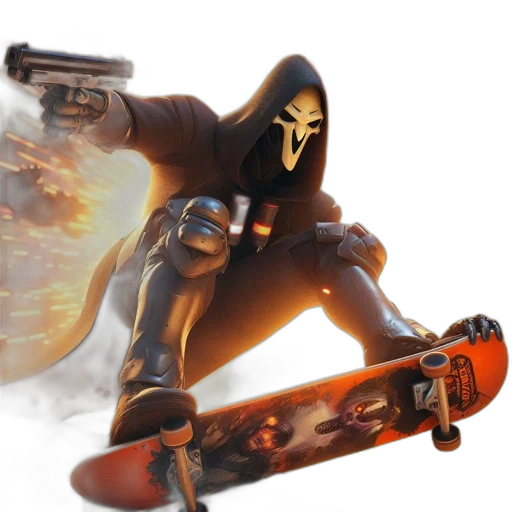 weapon, mask, concept art, 3d render transparent PNG cut-out