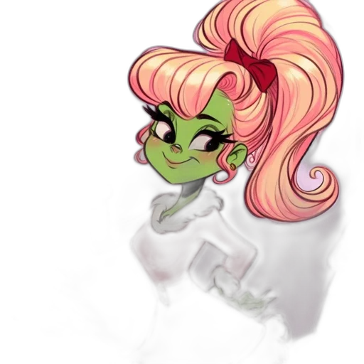 staff, hair, face, creature transparent PNG cut-out