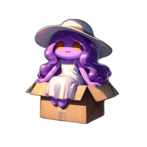 hat, staff, creature, concept art transparent PNG cut-out