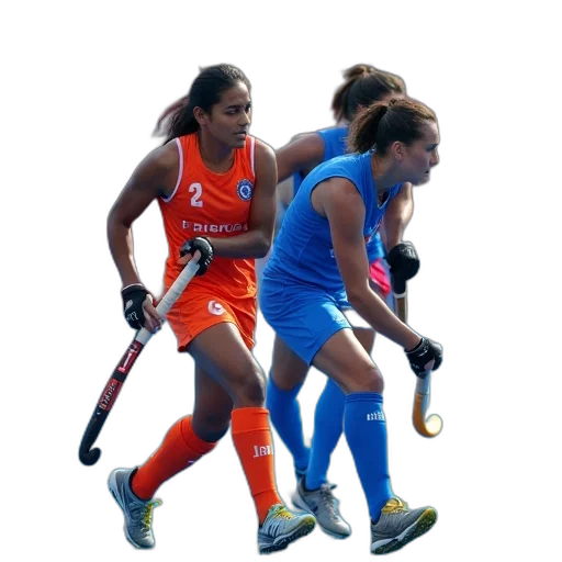 indian, hockey, team, action transparent PNG cut-out