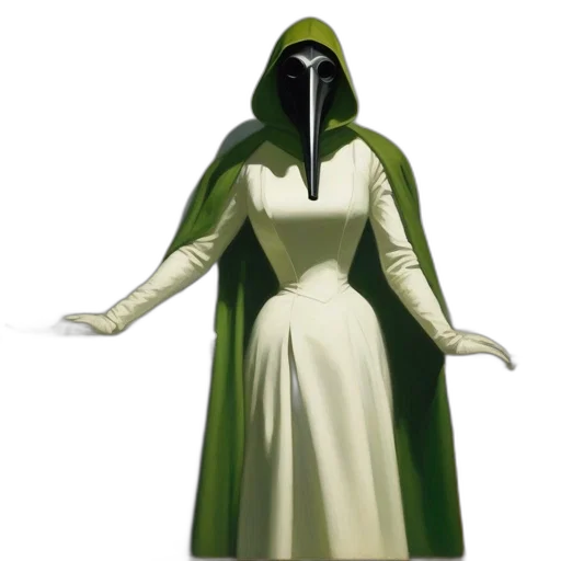 dress, mask, staff, jacket transparent PNG cut-out