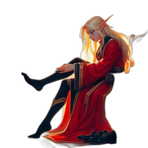 dragon, staff, sword, dress transparent PNG cut-out