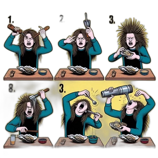 hair, concept art, cartoon, comic book art transparent PNG cut-out