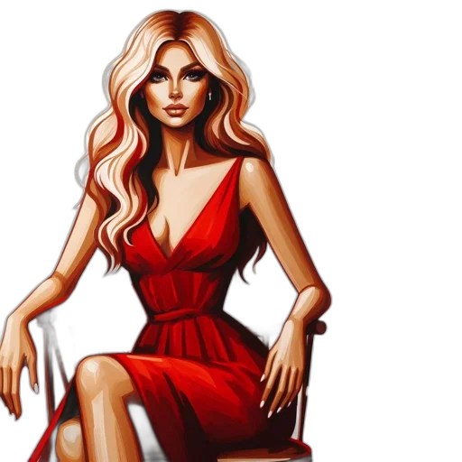 dress, photorealistic, fantasy art, oil painting transparent PNG cut-out