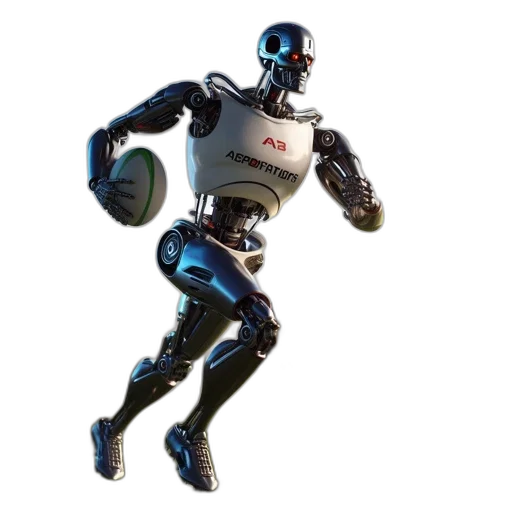 robot, 3d render, concept art, cyberpunk transparent PNG cut-out