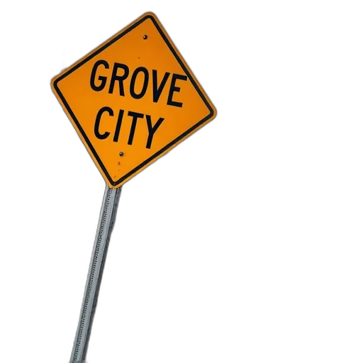 city street, sign, grove, city transparent PNG cut-out