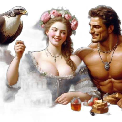fantasy art, photorealistic, oil painting, concept art transparent PNG cut-out