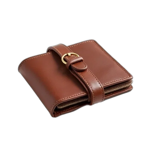 brown, leather, wallet, strap transparent PNG cut-out