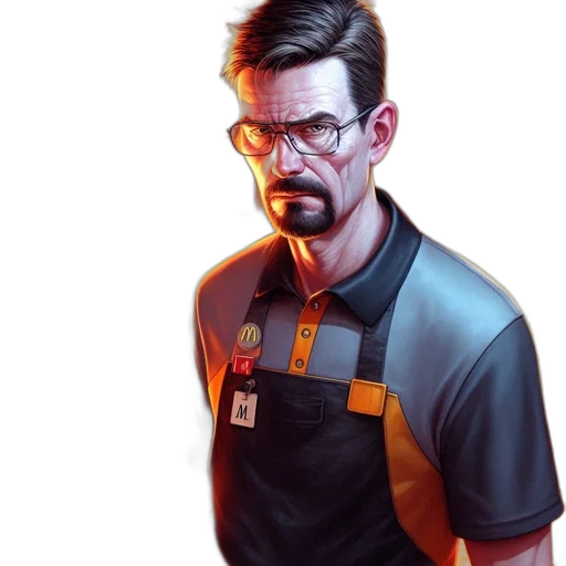 staff, face, robot, jacket transparent PNG cut-out