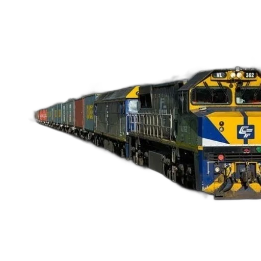 photorealistic, 3d render, colorful, train transparent PNG cut-out