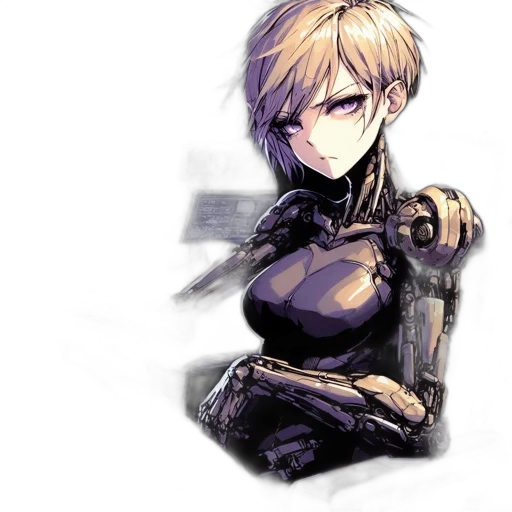 robot, weapon, face, sword transparent PNG cut-out