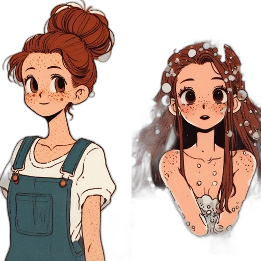 dress, hair, concept art, cartoon transparent PNG cut-out