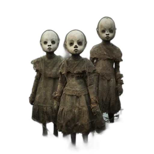 dress, mask, robot, staff transparent PNG cut-out