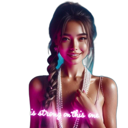 jewelry, photorealistic, vaporwave, pixel art transparent PNG cut-out