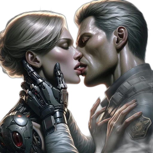 robot, comic book art, cyberpunk, concept art transparent PNG cut-out
