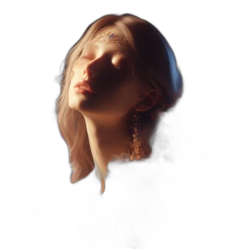 face, jewelry, dress, hair transparent PNG cut-out