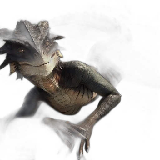 dragon, creature, animal, staff transparent PNG cut-out