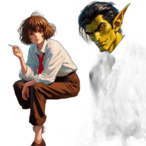 concept art, fantasy art, comic book art, pixel art transparent PNG cut-out