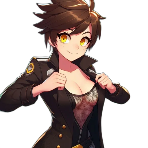 jacket, staff, dress, weapon transparent PNG cut-out