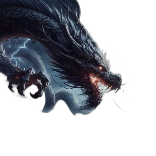 dragon, creature, animal, hair transparent PNG cut-out