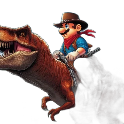 concept art, fantasy art, mario, iconic transparent PNG cut-out