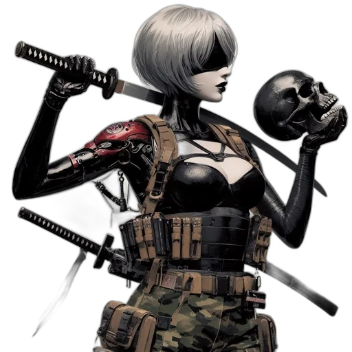 weapon, concept art, cyberpunk, comic book art transparent PNG cut-out