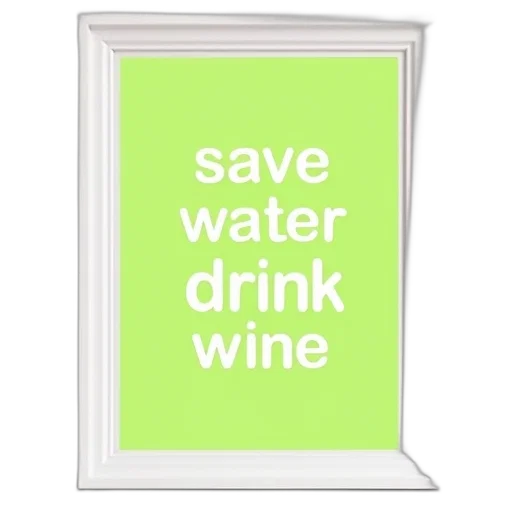 lime, white, framed, poster transparent PNG cut-out