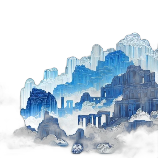 concept art, fantasy art, watercolor, pixel art transparent PNG cut-out