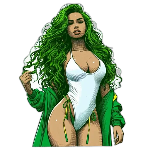 comic book art, fantasy art, concept art, cartoon transparent PNG cut-out