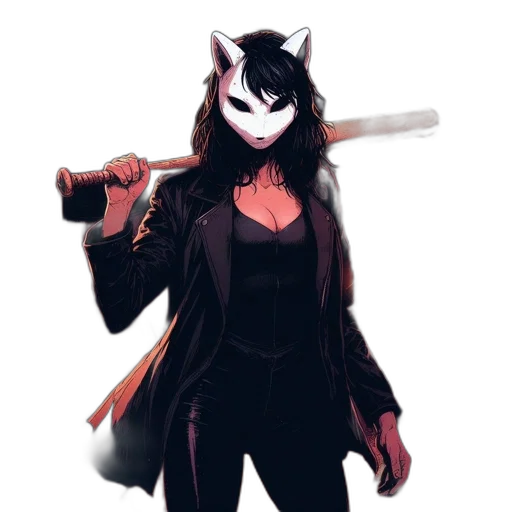 staff, mask, weapon, jacket transparent PNG cut-out