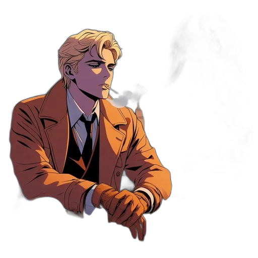 jacket, comic book art, concept art, cartoon transparent PNG cut-out