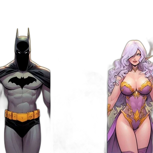 comic book art, concept art, fantasy art, dark transparent PNG cut-out