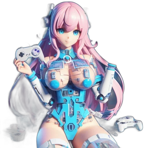 robot, weapon, dress, cyberpunk transparent PNG cut-out