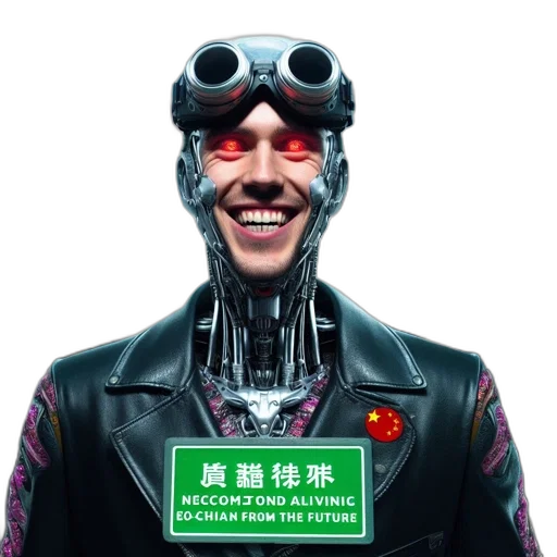 robot, mask, face, jacket transparent PNG cut-out