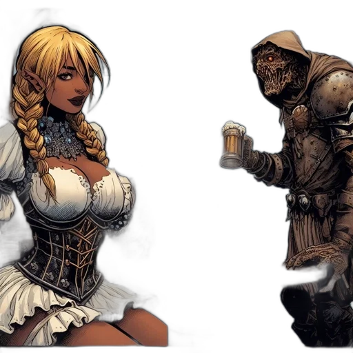 concept art, comic book art, fantasy art, pixel art transparent PNG cut-out