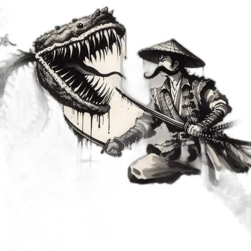 dragon, weapon, sword, creature transparent PNG cut-out