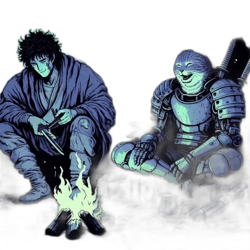 concept art, comic book art, fantasy art, cyberpunk transparent PNG cut-out