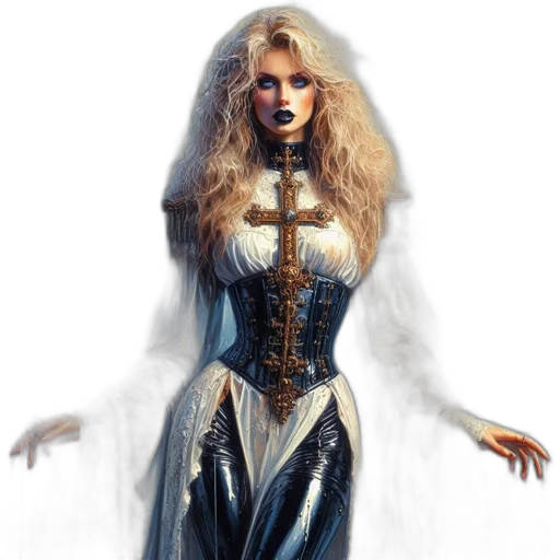 dress, fantasy art, concept art, comic book art transparent PNG cut-out