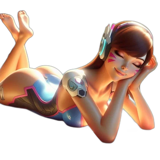 robot, concept art, 3d render, vaporwave transparent PNG cut-out