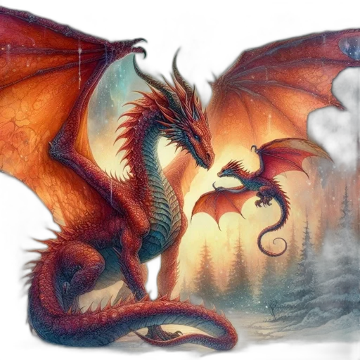 dragon, creature, fantasy art, concept art transparent PNG cut-out