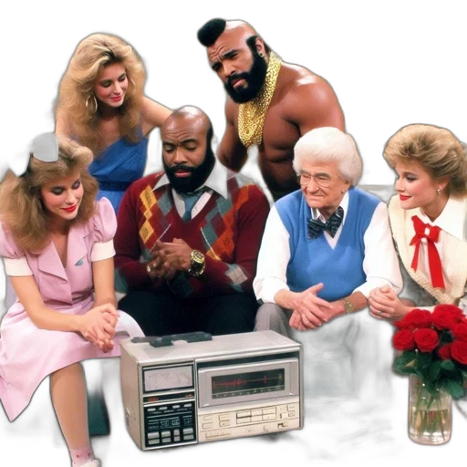 vaporwave, fire, seven, diverse transparent PNG cut-out