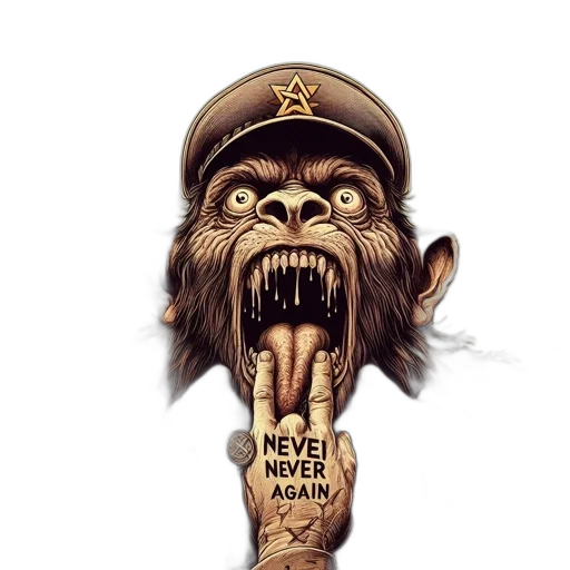 staff, cartoon, intimidating, ape-like transparent PNG cut-out