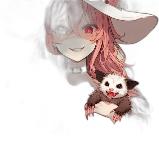 creature, hat, mask, staff transparent PNG cut-out