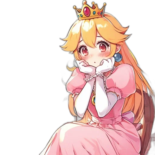 crown, dress, staff, anime transparent PNG cut-out