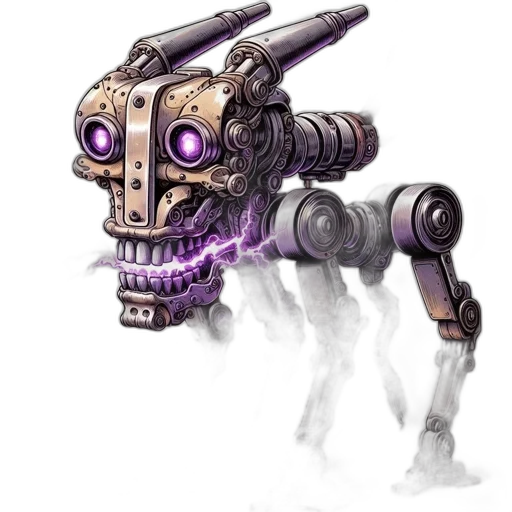 robot, weapon, staff, creature transparent PNG cut-out