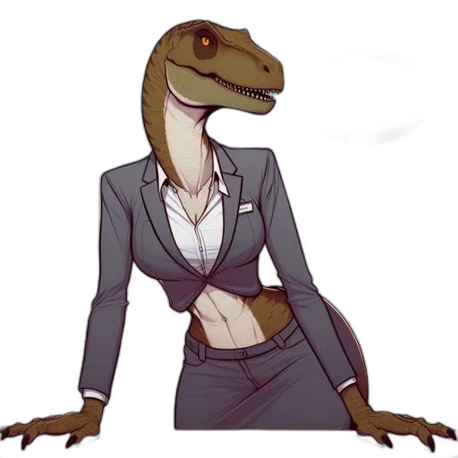 dragon, staff, jacket, creature transparent PNG cut-out