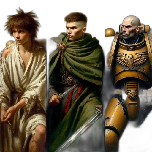 fantasy art, concept art, comic book art, photorealistic transparent PNG cut-out