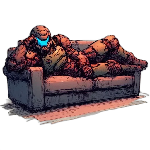 furniture, jacket, concept art, comic book art transparent PNG cut-out