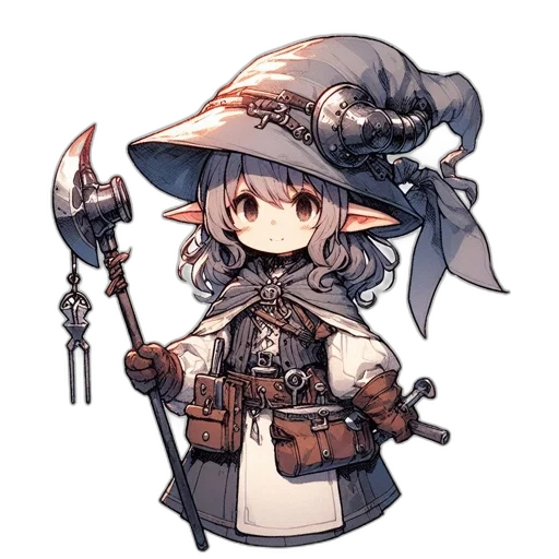 staff, weapon, hat, sword transparent PNG cut-out